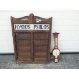 A church Hymn and Psalms board, approx 86cm x 62cm,