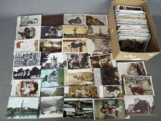 In Excess of over 400 Early- Mid Century period UK and Foreign postcards to include street scenes