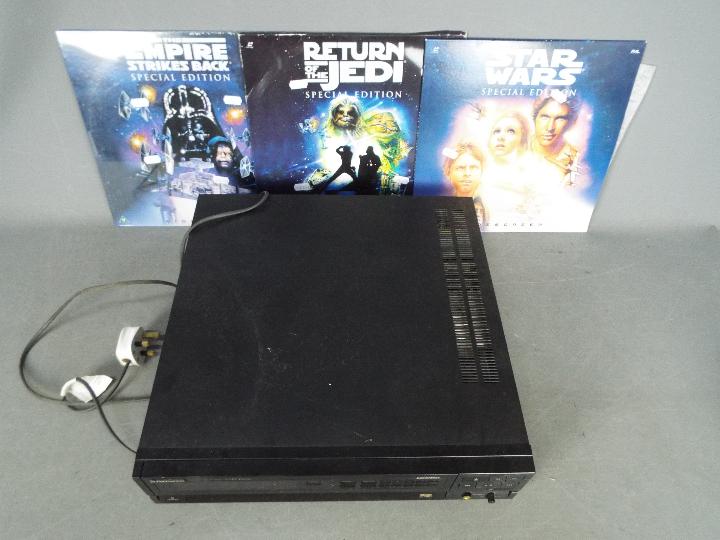 A Pioneer CDL-1200 laser disc player with three Special Edition discs comprising Star Wars
