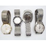 A Swiss Emperor 25 jewel automatic wristwatch and three others.