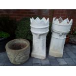 Two chimney pots,