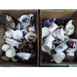 Two boxes of mixed ceramics to include Royal Worcester, Royal Albert, Beswick and similar.