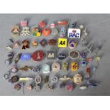 A good collection of pin badges, lapel badges, pins and similar.