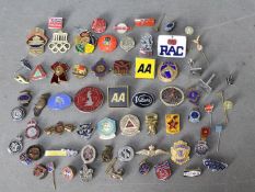 A good collection of pin badges, lapel badges, pins and similar.