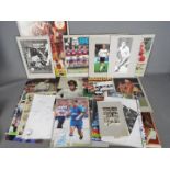 Football - A collection of signed magazine cuttings, newspaper cuttings etc.