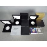 A set of three silver proof James Bond 007 commemorative .