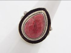 A 6 ct Thulite Sterling Silver Aryonna ring size N to O issued in a limited edition 1 of 45 with