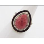 A 6 ct Thulite Sterling Silver Aryonna ring size N to O issued in a limited edition 1 of 45 with