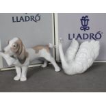 Lladro - Two boxed figurines comprising Morning Delivery # 6398 and White Swan # 6175