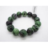 A 307 ct Ruby-Zoisite elastic bracelet issued in a limited edition 1 of 150,