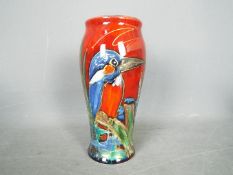 Anita Harris - an Anita Harris Kingfisher vase signed in gold,