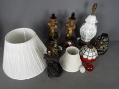 A collection of table lamps.