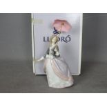 Lladro - A boxed figurine depicting a young lady with a parasol, entitled Angela, # 5211,