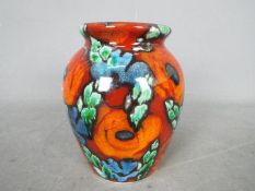 Anita Harris - A trial vase with abstract floral decoration, signed in gold to the base,