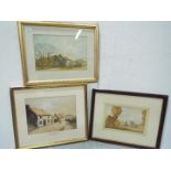 Reginald Mills and Two other Original Paintings. Rural farming and village scenes.