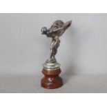 Automobilia - Spirit Of Ecstacy, Rolls Royce car mascot, cast signature to the base C Sykes,