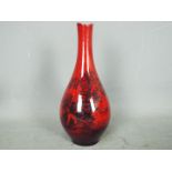 Royal Doulton - a Royal Doulton Flambe Woodcut vase,