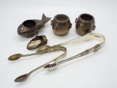 Two pairs of hallmarked silver sugar tongs,