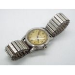 A vintage Girard Perregaux Amphibian wristwatch on Fixo-Flex expanding strap (strap detached at one