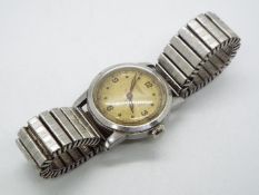 A vintage Girard Perregaux Amphibian wristwatch on Fixo-Flex expanding strap (strap detached at one