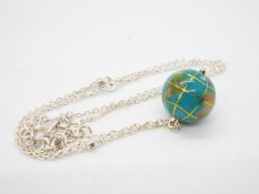 A sterling silver Malachite Atlas necklace issued in a limited edition 1 of 200, 15.