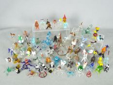 A good collection of coloured glass, animals, figures, creatures and similar.