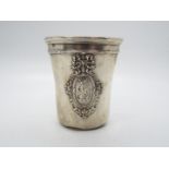 An early 20th century French silver beaker of 950 standard, makers mark for Charles Barrier, 7.