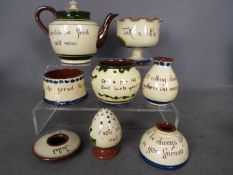 A collection of Torquay ware, eight piec