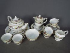 A Crown Staffordshire tea service with f