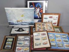 A framed Star Wars print and a quantity