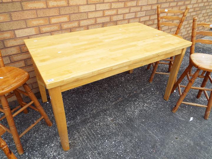 A modern dining table 76 cm x 140 cm x 8 - Image 3 of 3