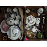 A mixed lot to include Royal Worcester, Villeroy & Boch, Portmeirion, Coalport and similar,