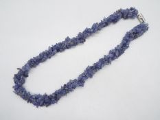 A 300.00ct Tanzanite sterling silver clasp Necklace, Limited Edition 1 of 300 design YBP081.