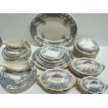 Early Keeling & Co. 50 x piece Dinner Service. c1890. / 19th century. Stirling pattern.