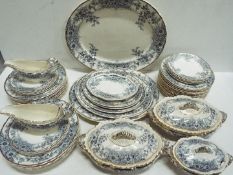 Early Keeling & Co. 50 x piece Dinner Service. c1890. / 19th century. Stirling pattern.