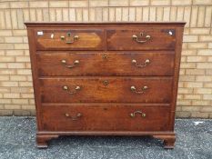 A chest of two over three drawers measuring approximately 107 cm x 119 cm x 54 cm.