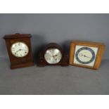 Lot to include a Telavox, wood cased clock,
