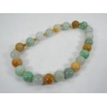 An 85 ct Natural Jadeite Gold Tone bracelet with gold plated sterling silver,