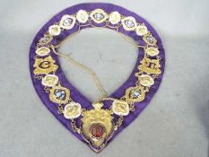 An ornate Masonic collar