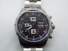 An Ingersoll Appomatox stainless steel watch, model IN3202.