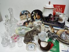 Beswick Cat model 1877, collector plates some certificates, Royal books and cups,