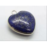 A 20ct Lapis Lazuli Heart key fob with authenticity certificate and display pouch, size , approx.
