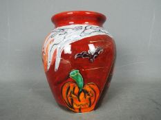Anita Harris - a ceramic Anita Harris pumpkin vase,