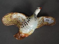 A Beswick pink legged grouse wall plaque, model 1188 - 1,