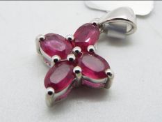 A 2.44 Burmese Ruby Silver Pendant, issued in a limited edition 1 of 82, size 2.