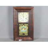 An American mahogany cased wall clock by Jerome & Co New Haven Connecticut,