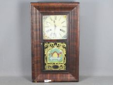 An American mahogany cased wall clock by Jerome & Co New Haven Connecticut,