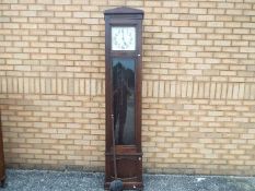 An oak cased long case clock, approximately 211 cm (h).