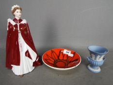 Lot to include a Royal Worcester figurine of Queen Elizabeth II,