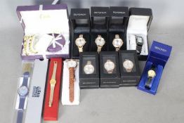 A collection of boxed fashion watches to include Sekonda, Limit, Figaro and similar.